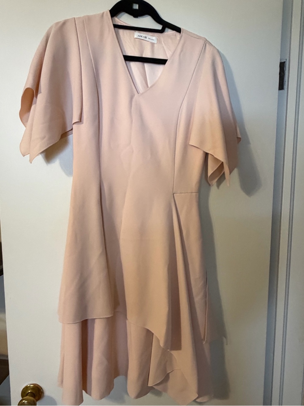 ADEAM Blush Pink Layered High-Low Dress
